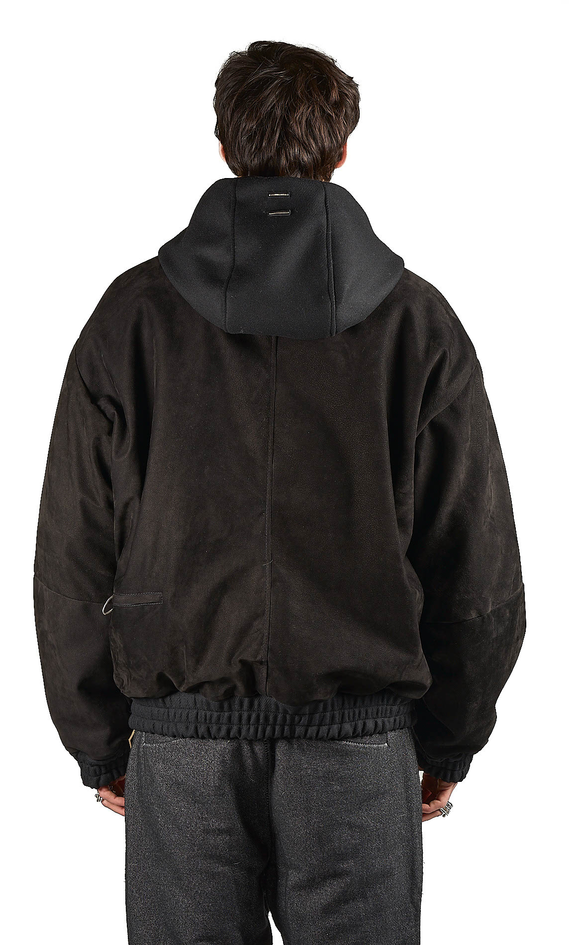 DANIELE BASTA LEATHER AND SILVER JACKET 